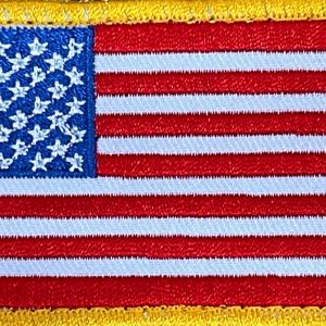 American National Flag Embroidered Badge