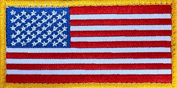 American National Flag Embroidered Badge