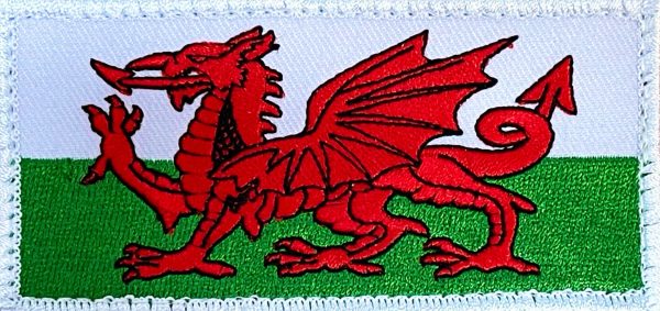 Welsh National Flag Embroidered Badge
