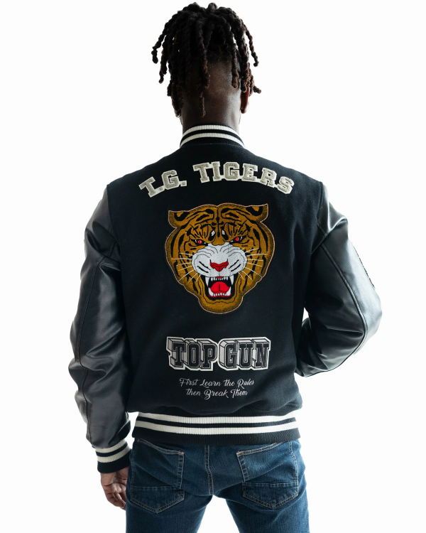 .TOP GUN® MEN'S "TIGER" VARSITY JACKET - Image 4