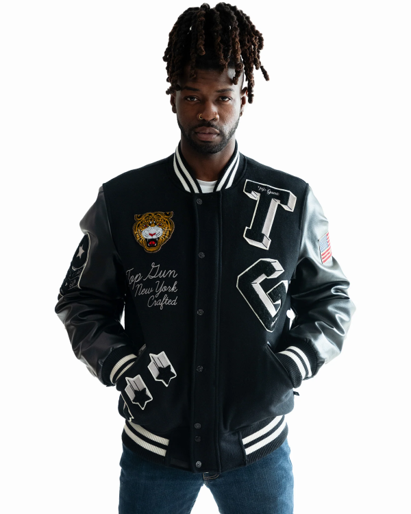 .TOP GUN® MEN'S "TIGER" VARSITY JACKET