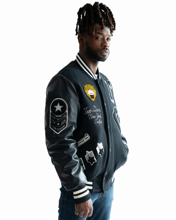 .TOP GUN® MEN'S "TIGER" VARSITY JACKET - Image 5