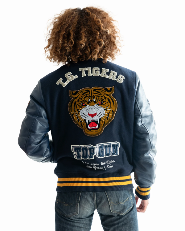 .TOP GUN® MEN’S “TIGER” VARSITY JACKET - Image 4
