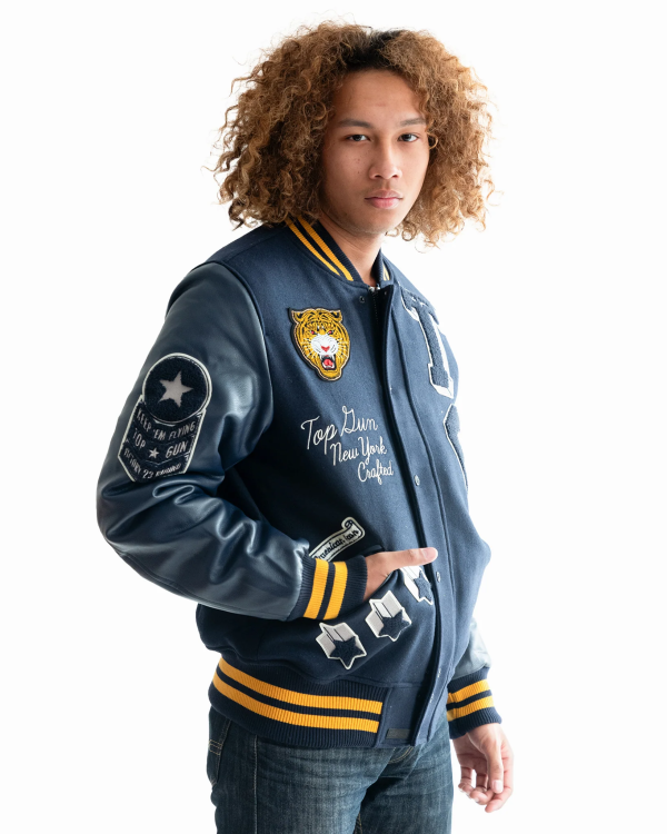 .TOP GUN® MEN’S “TIGER” VARSITY JACKET - Image 3